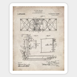 Wright Brothers Aircraft Patent - Aviation Art - Antique Sticker